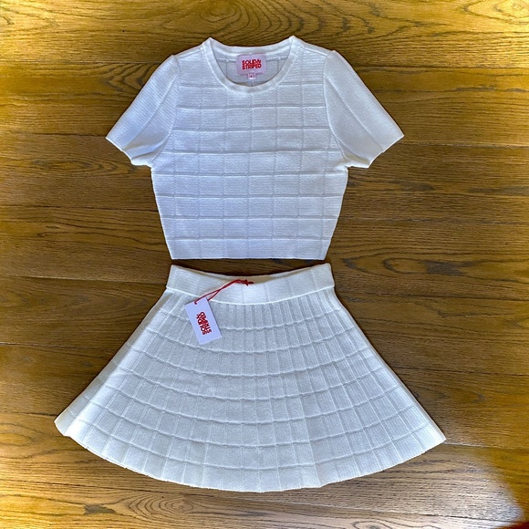 Solid & Striped The Rosie Mini Skirt And Crop Top In Gingham S… - Picture 7 of 7